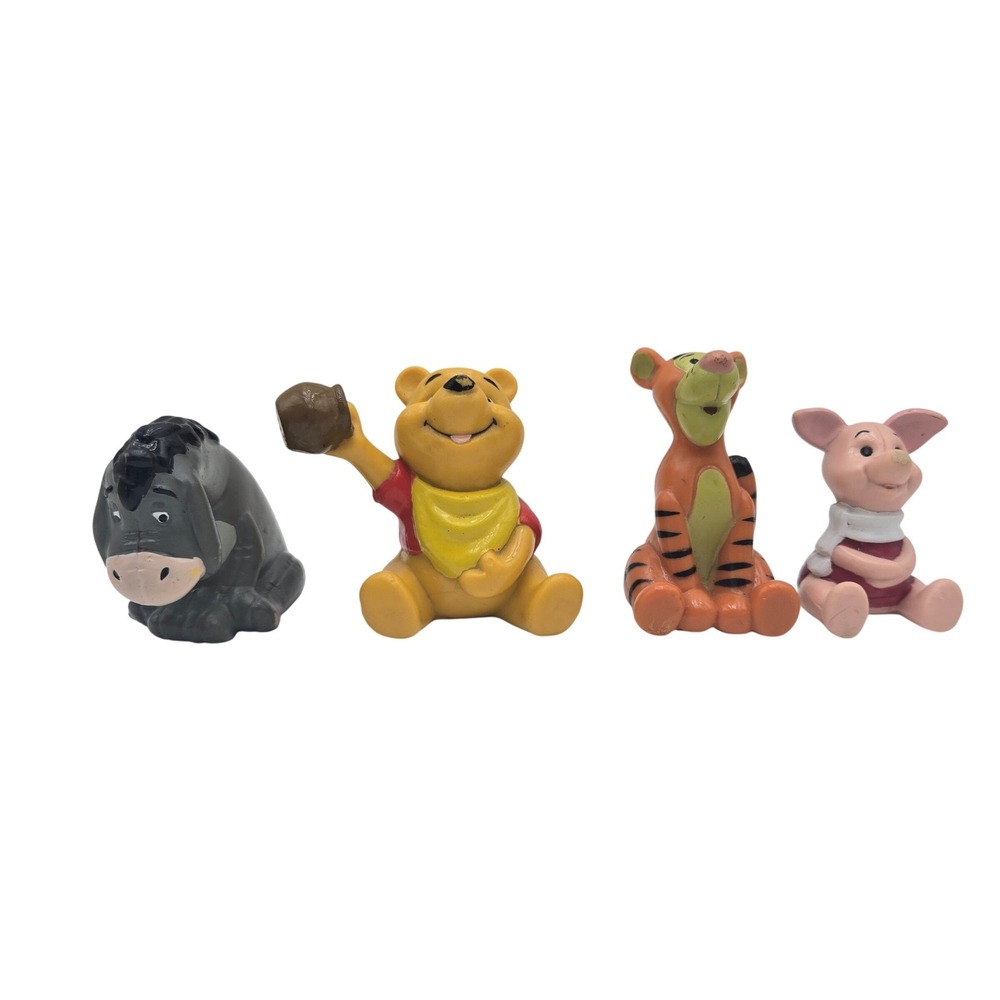 Disney Winnie the Pooh Tigger Piglet Eeyore PVC Figure Set 4 Piece Cake Toppers